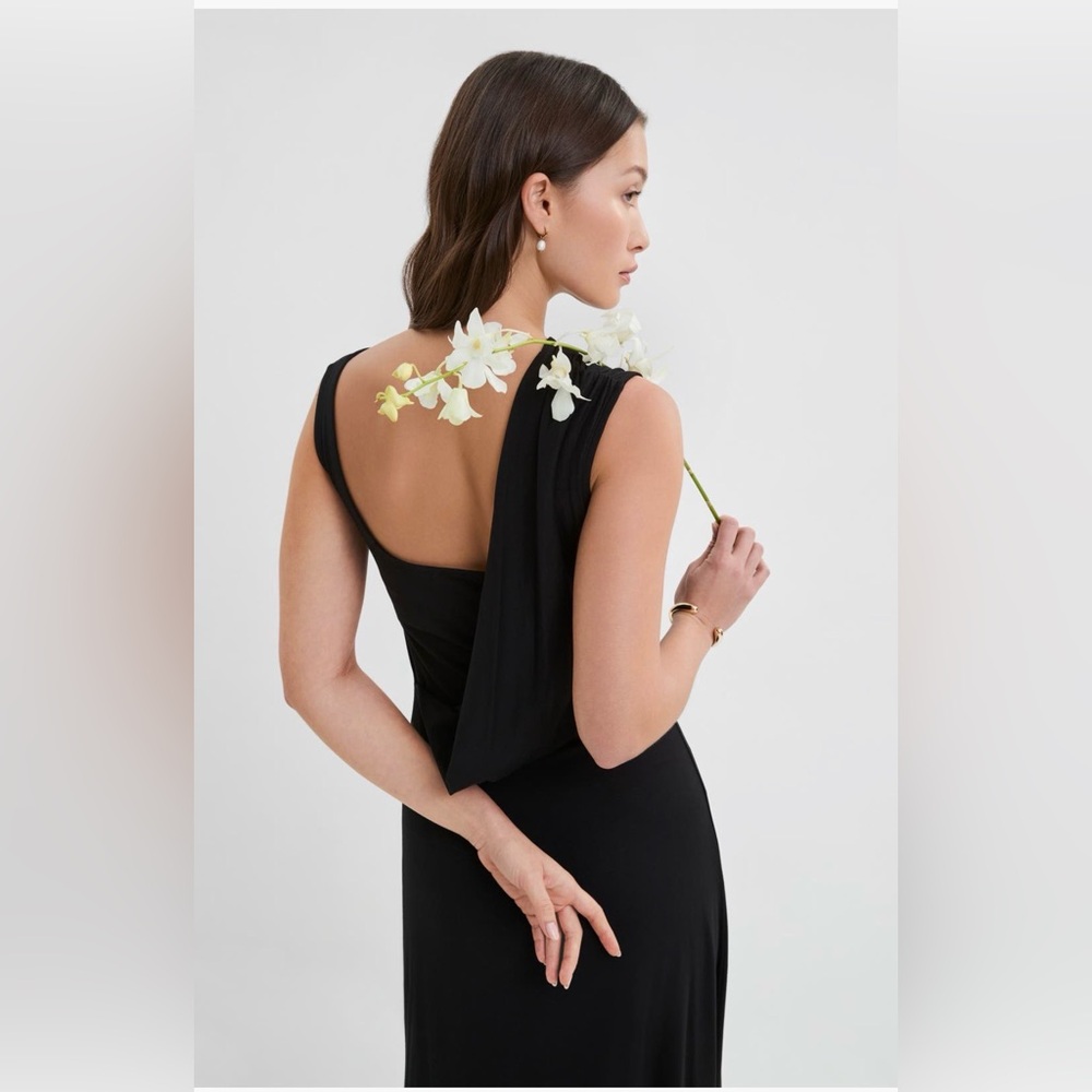 Marcella Laurel Black Maxi Dress Large NWT w/stretch! Current Nordstrom at $154 - Picture 3 of 6
